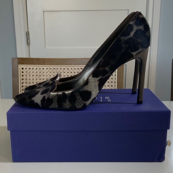Stuart Weitzman Black and Brown Leopard pumps, size 10m - Picture 1 of 7